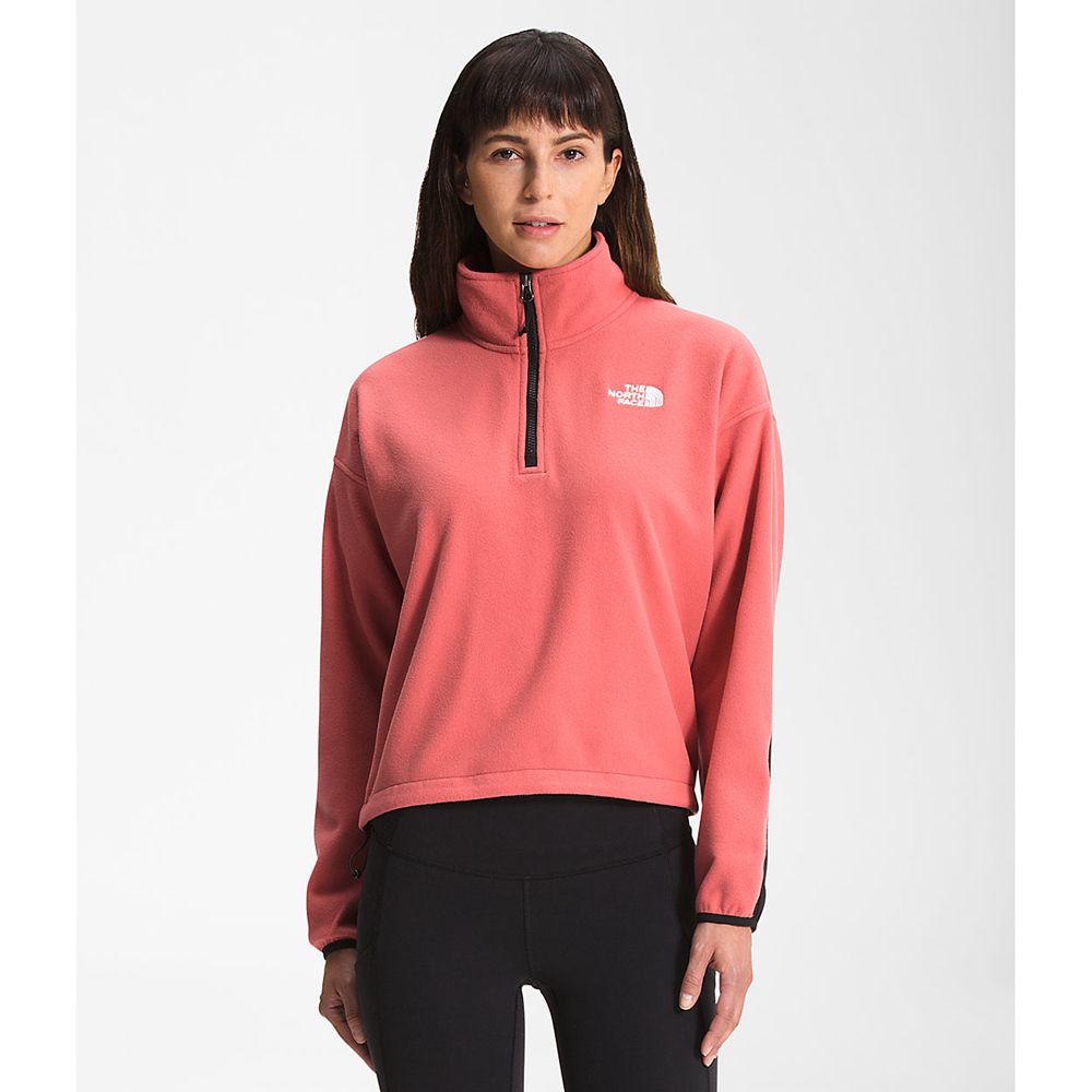 The North Face Fleece Womens Australia - The North Face Tka Kataka ¼ Zip Rose (JEN-431527)